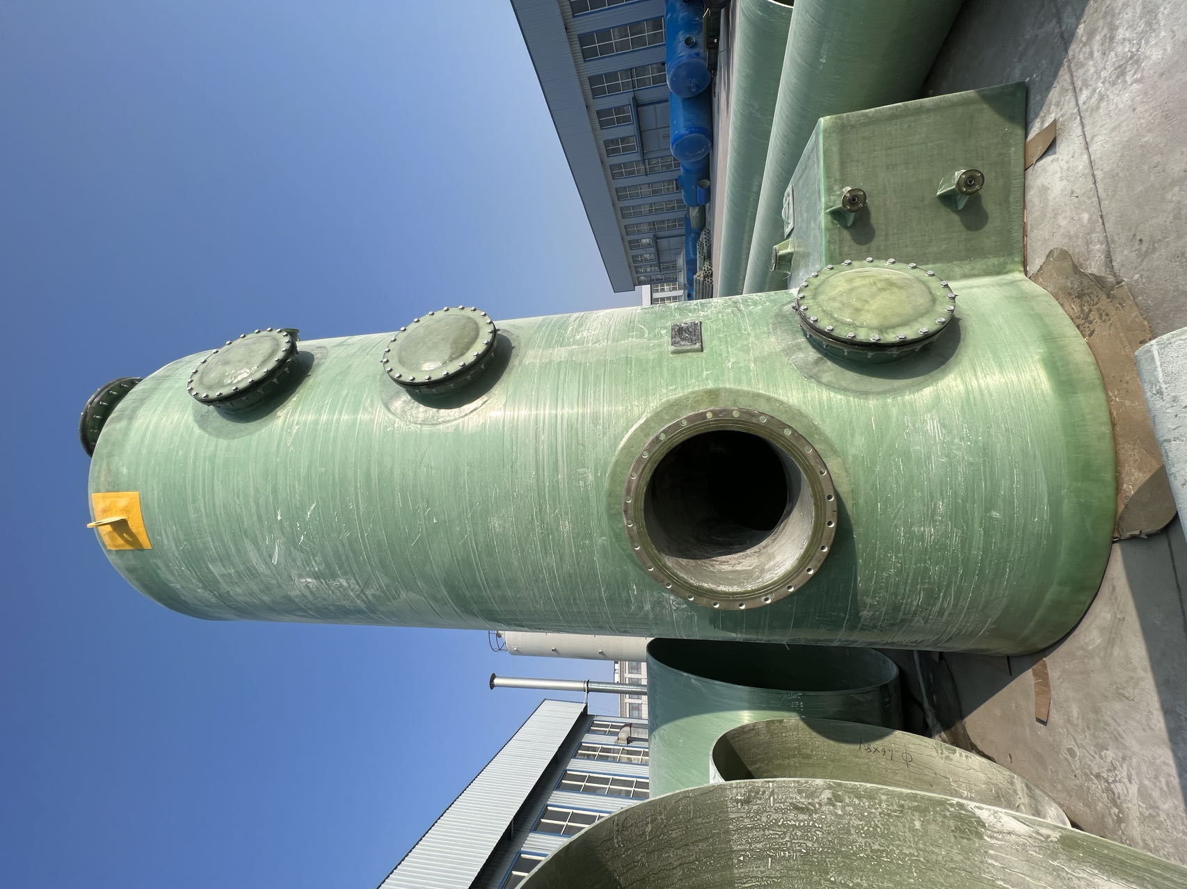 脱硫塔喷淋层的缠绕粘接工艺